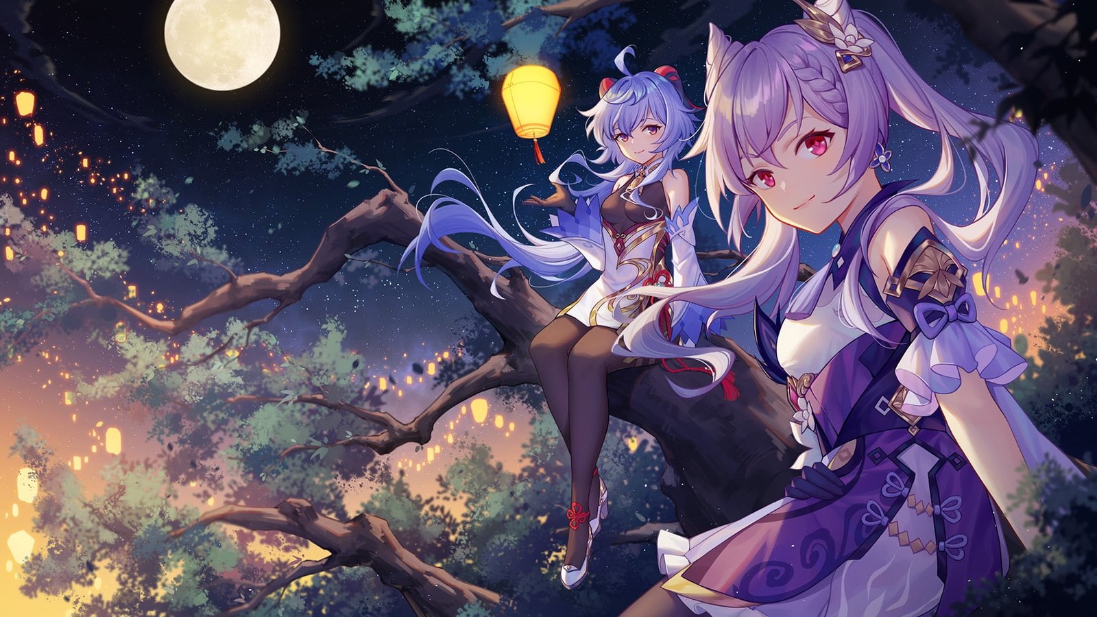 keqing genshin impact Ganyu Genshin Impact anime girls 2k