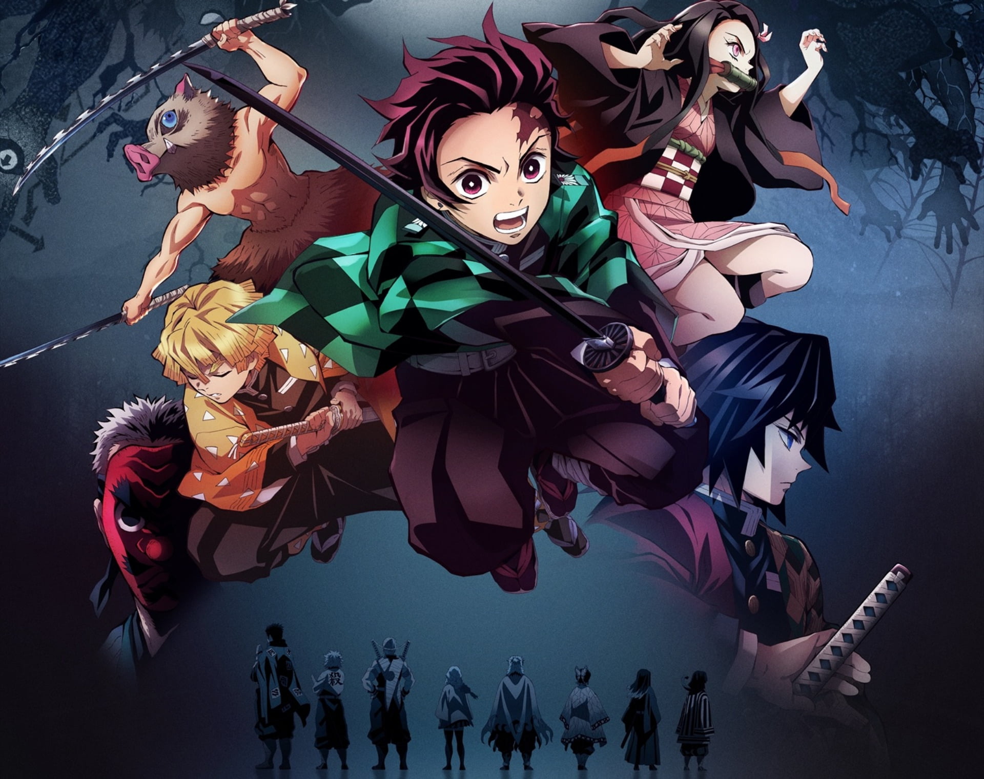 Anime Demon Slayer Kimetsu no Yaiba Giyuu Tomioka Inosuke Hashibira 2k