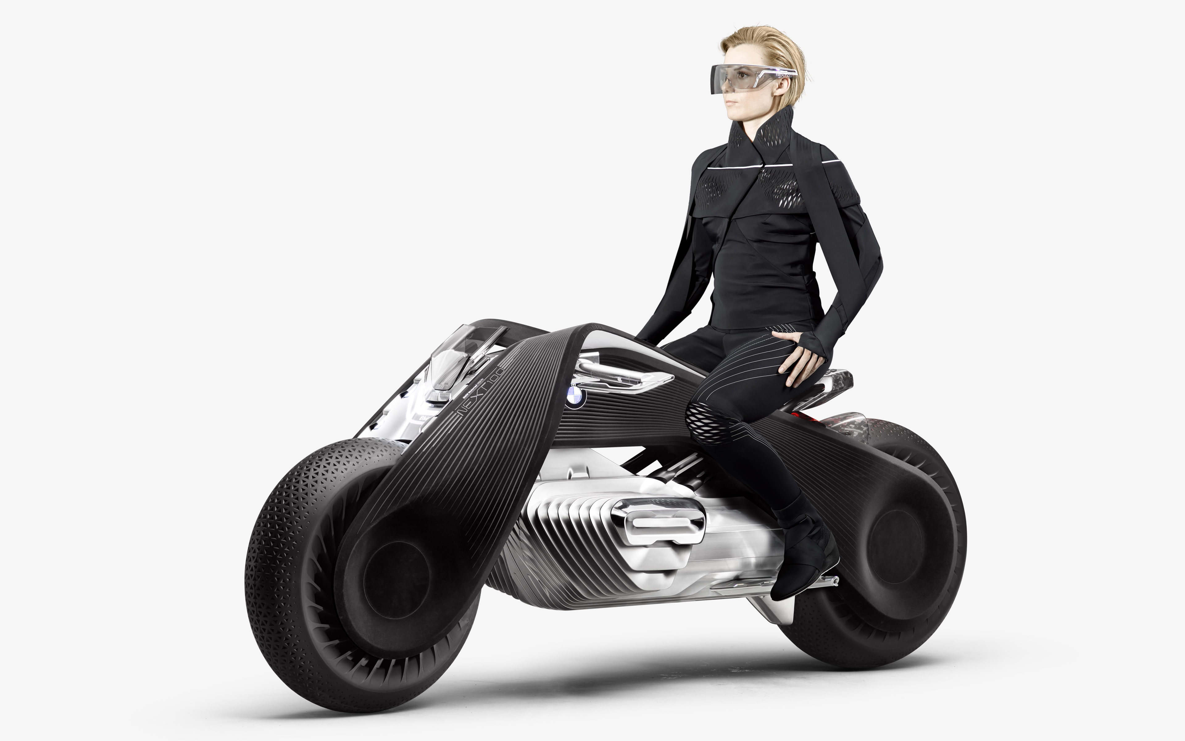 BMW Motorrad Vision Next white background studio shot 2k 4k