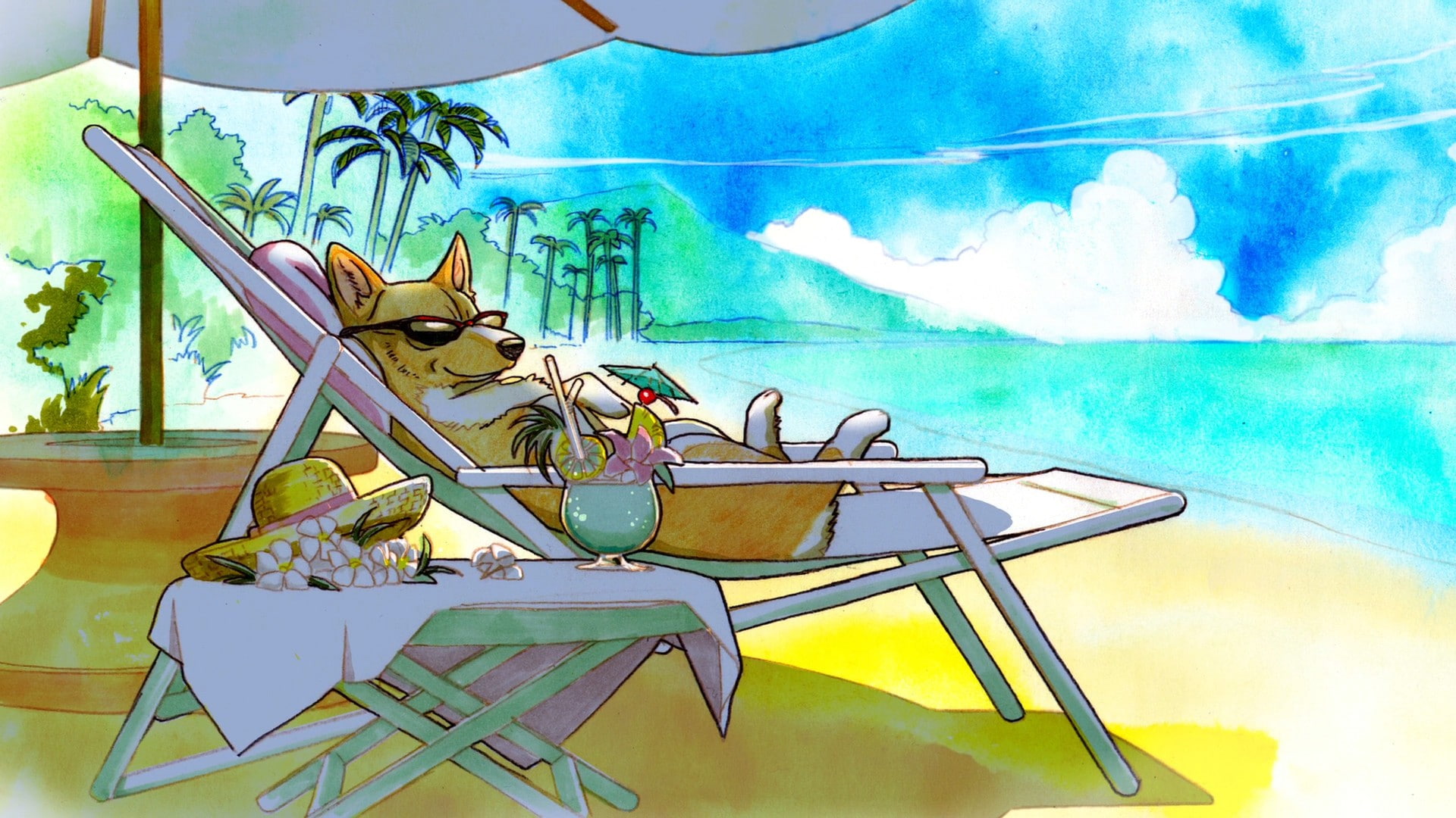 Dog Beach Cowboy Bebop Vacation Enjoy 2k