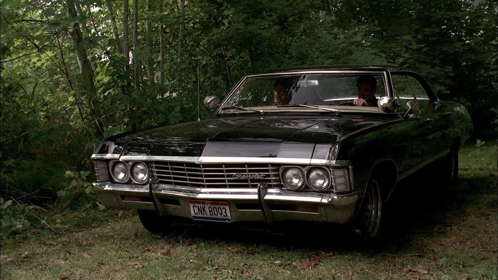 landscapes supernatural black trees forest cars scenic vehicles tv series dean winchester chevrolet Cars Chevrolet HD Art 2k