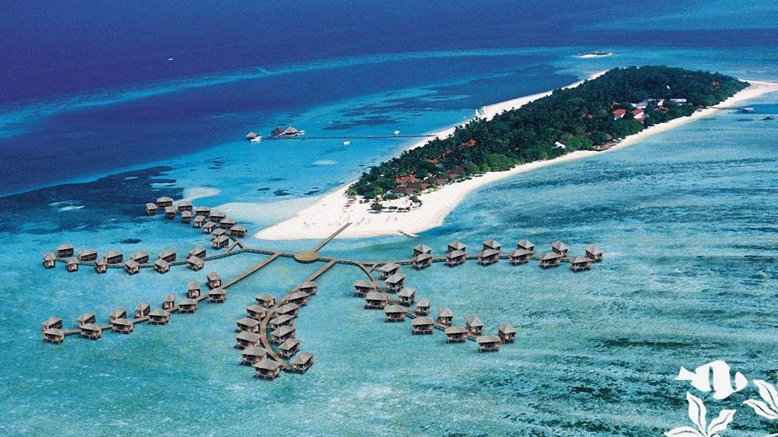 Mauritius Sea Beach water beauty in nature land high angle view 2k