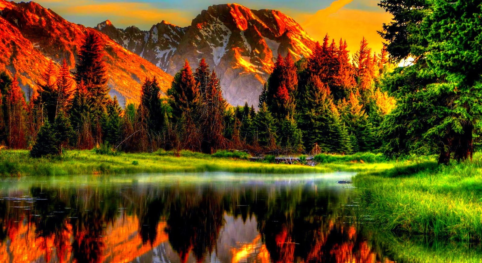 Nature Landscape Mountain Lake Forest 2k
