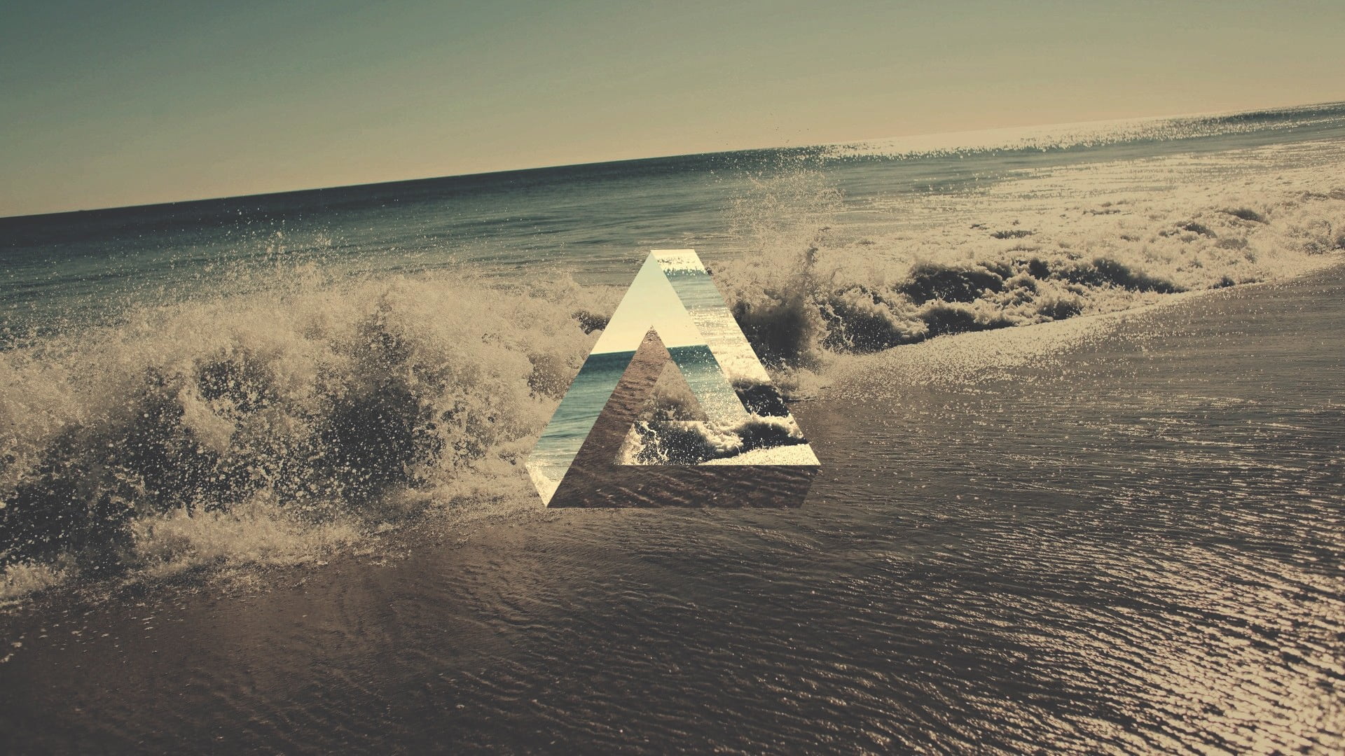 Palace logo seashore wallpaper triangle geometry beach Penrose 2k
