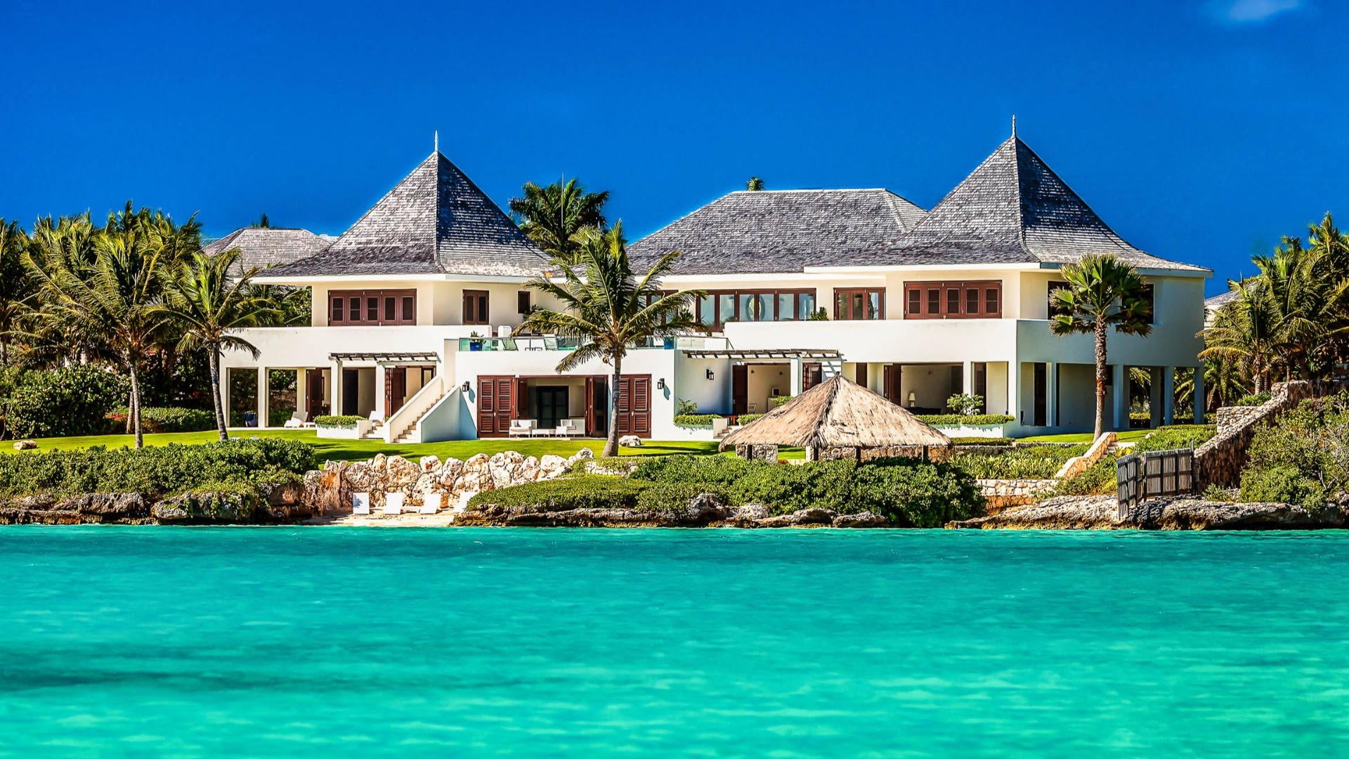 resort anguilla shoal bay beach blue sky home villa mansion 2k