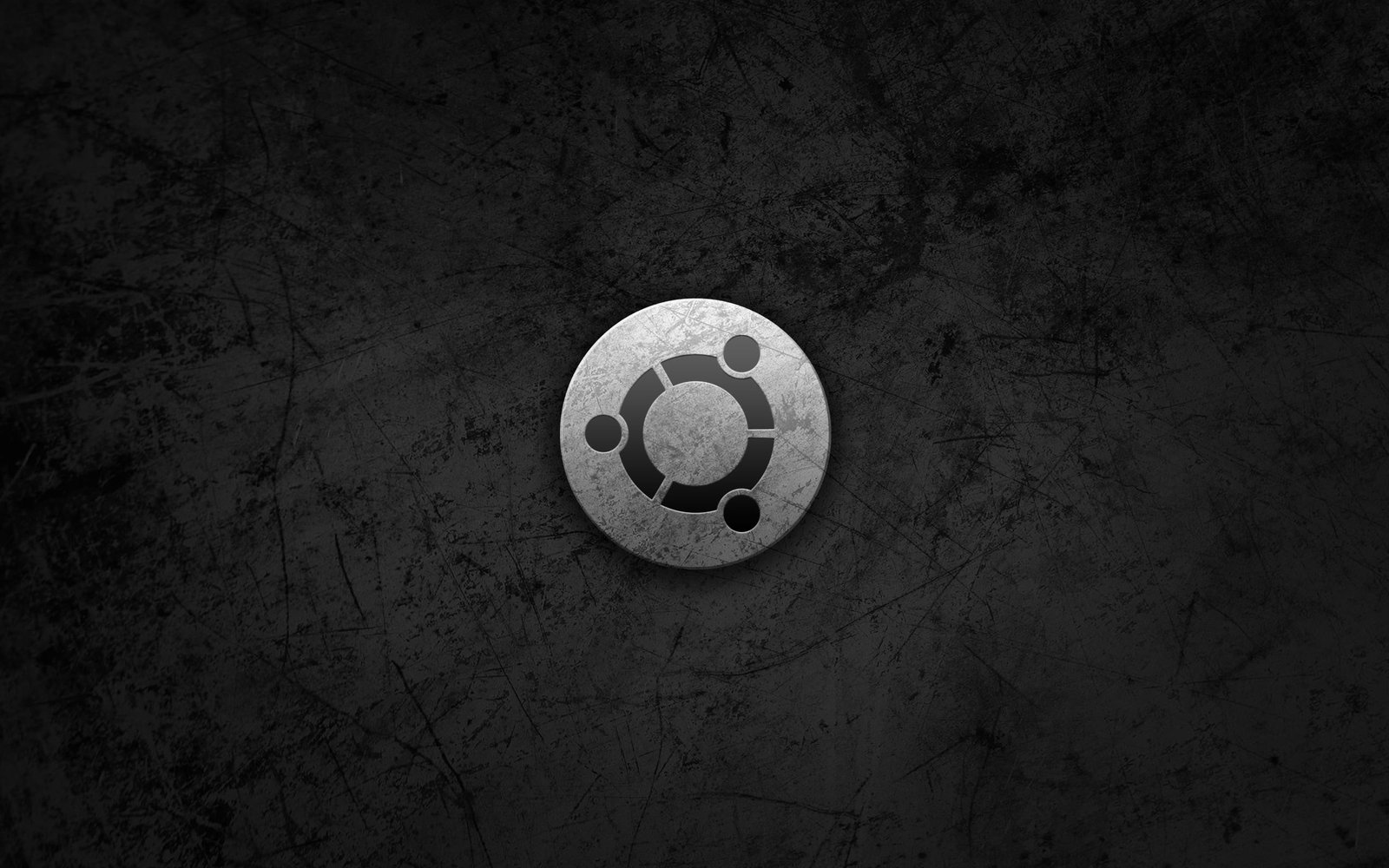 round gray logo Linux GNU Ubuntu no people high angle view 2k