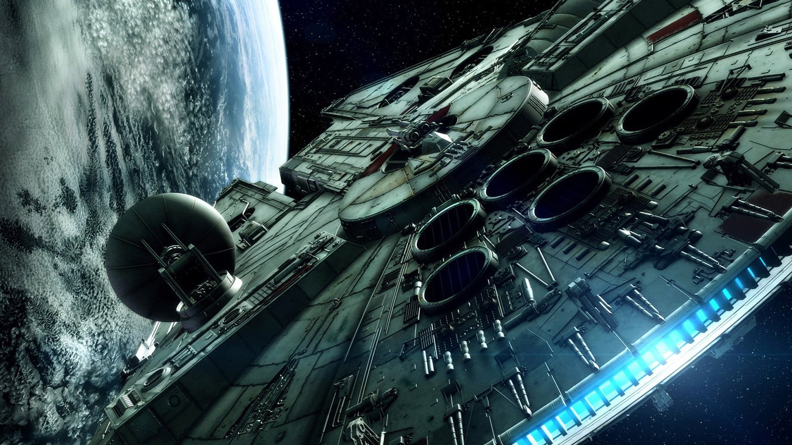 Star Wars space ship character Millennium Falcon movies 2k