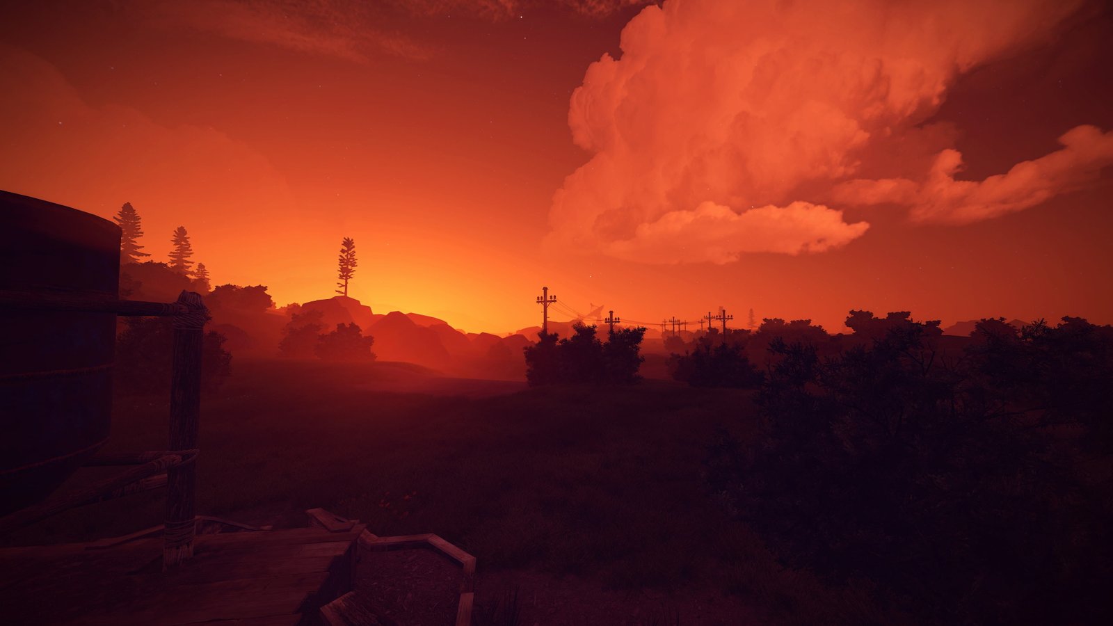 sunset digital art nature rust sky cloud industry 2k 4k