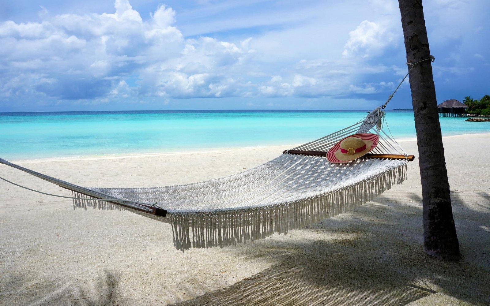 tropical hammocks clouds beach sand trees island summer 2k