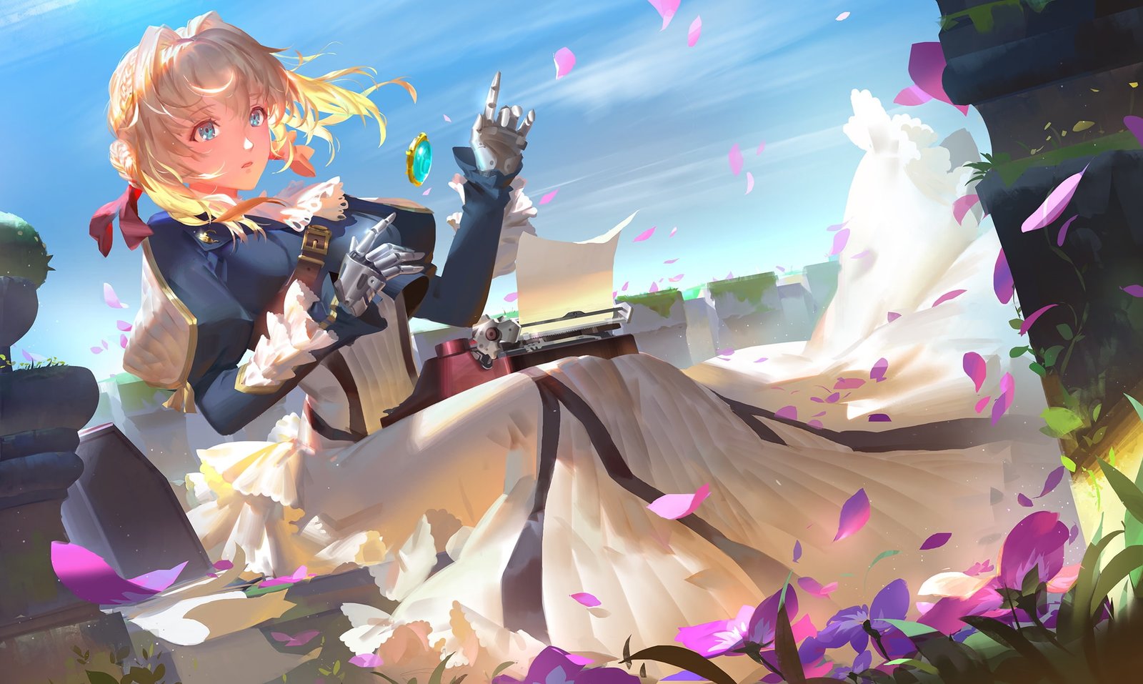 Violet Evergarden anime girls women one person young 2k