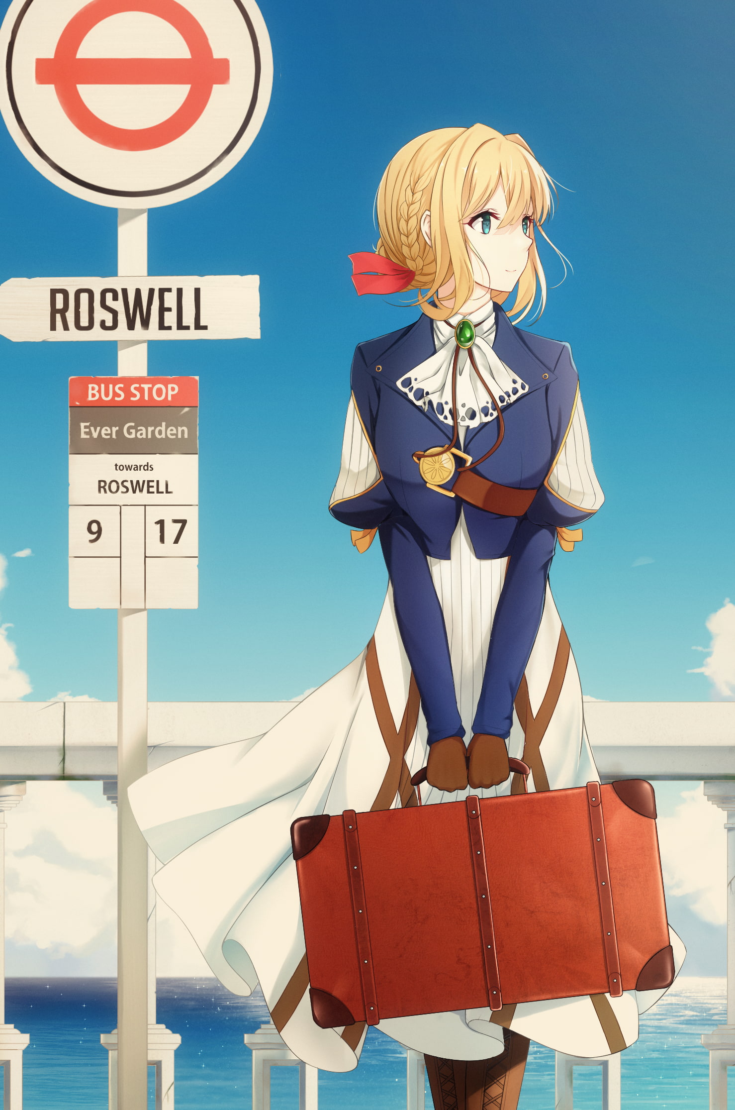 Violet Evergarden anime girls sign