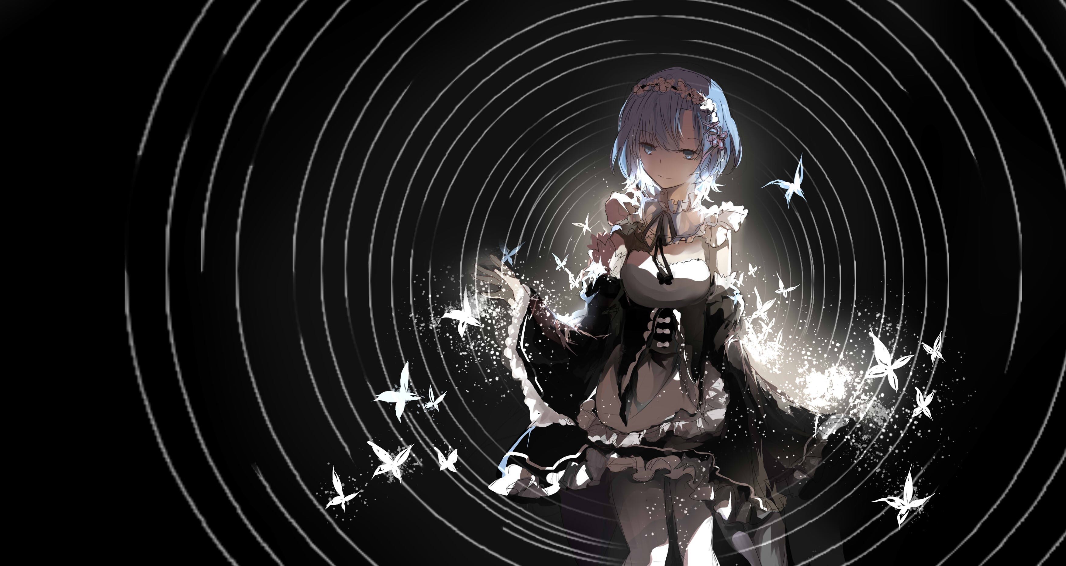 anime girls Re Zero Kara Hajimeru Isekai Seikatsu Rem 2k 4k