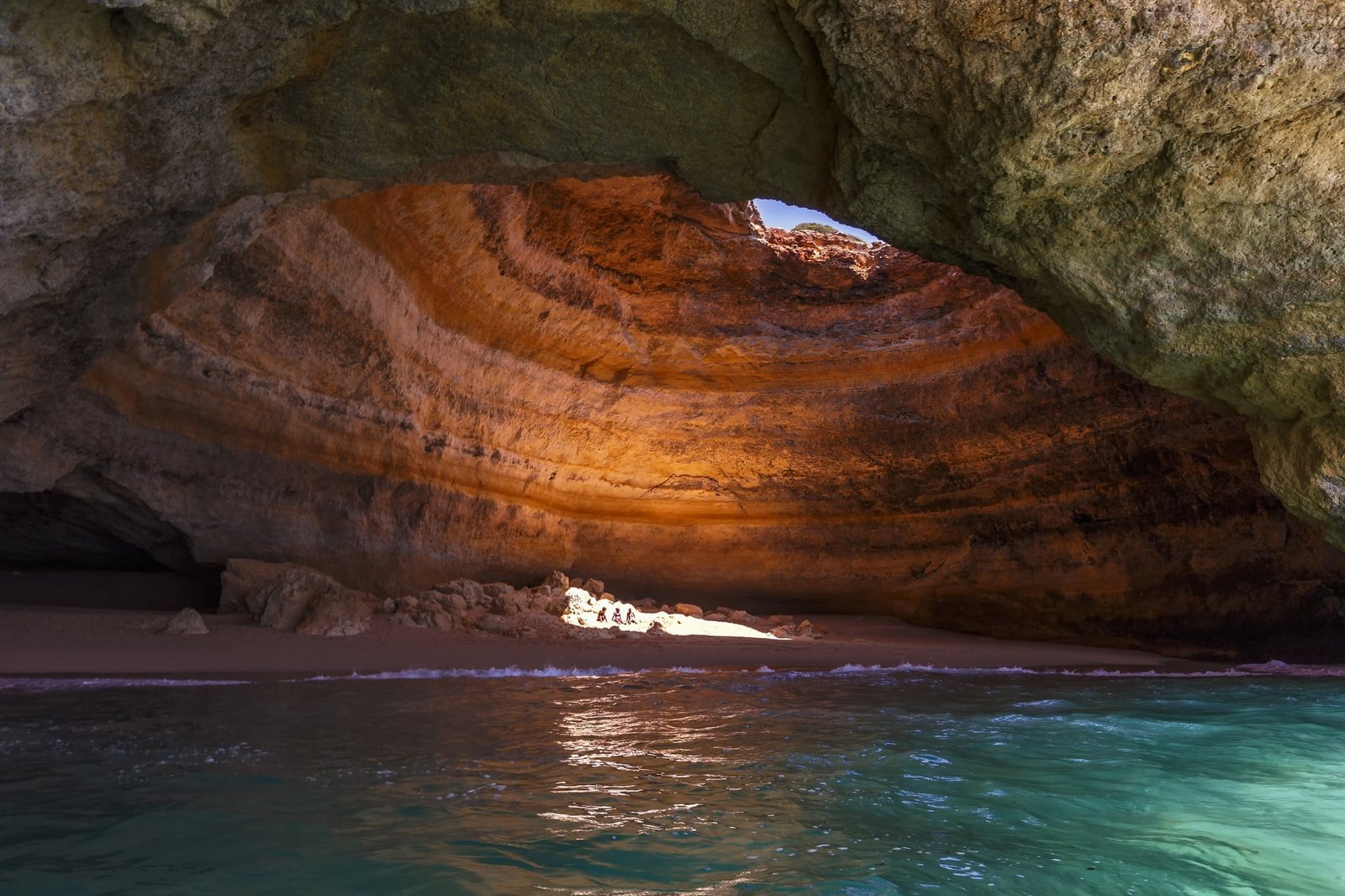 brown cave beach summer stay the grotto Portugal Algarve 2k