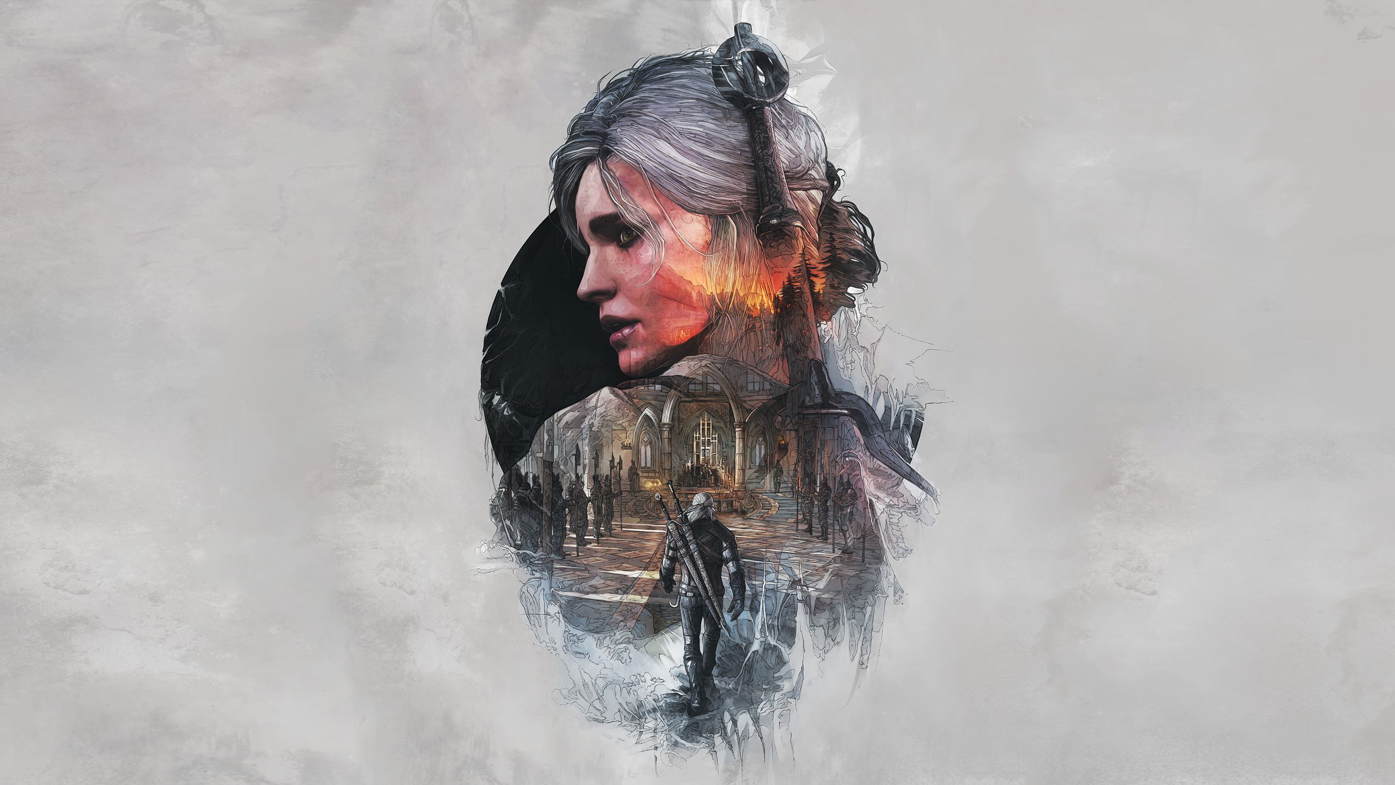 Ciri Geralt Of Rivia The Witcher 3 Wild Hunt 2k