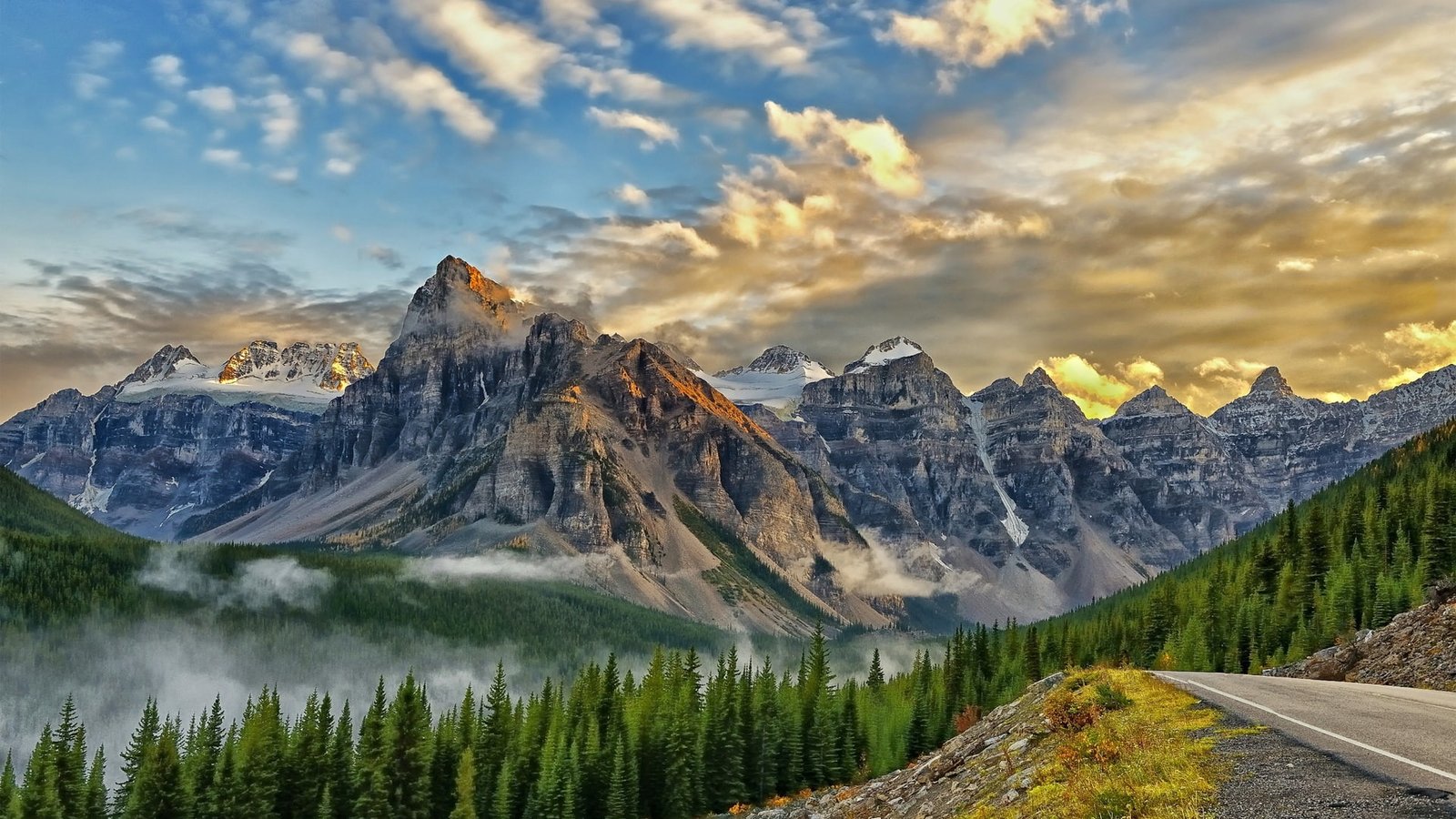 nature sky valley of the ten peaks mountain wilderness 2k