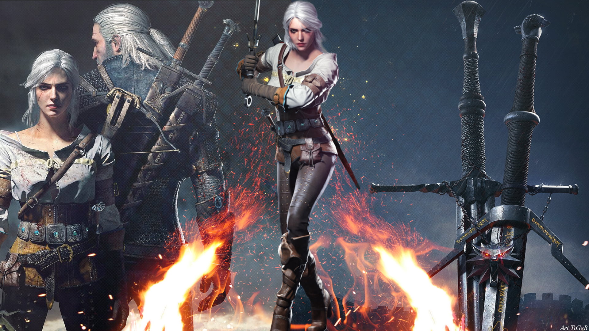 The Witcher 3 game video games Wild Hunt Cirilla Fiona Elen Riannon 2k