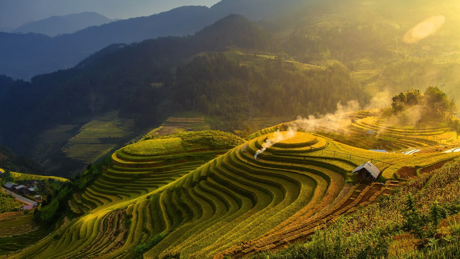 China beautiful terraced landscape Windows 10 HD W rice terraces 2k