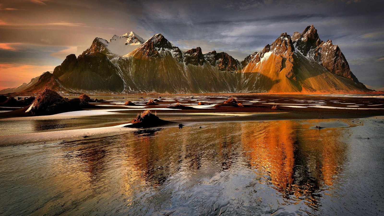 fjord eystrahorn brunnhorn vestrahorn iceland horizon 2k