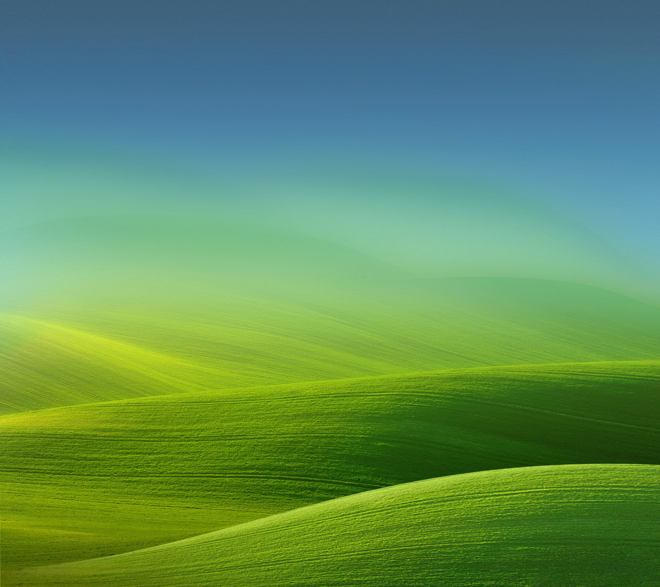 grass field wallpaper nature landscape simple hills gradient 2k
