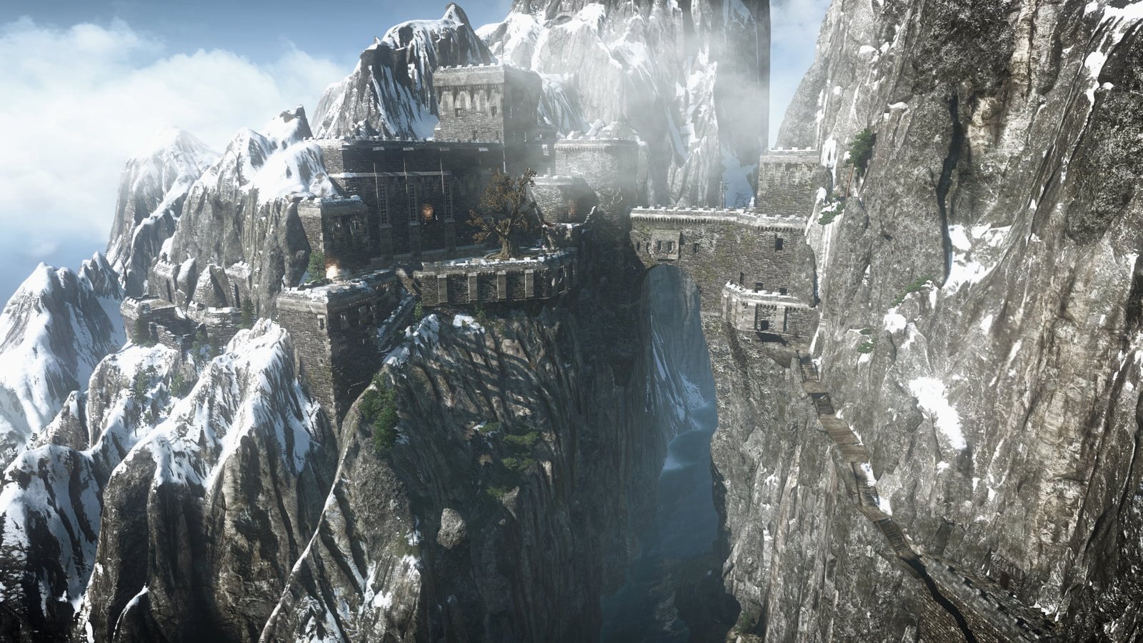 grey concrete houses The Witcher 3 Wild Hunt video games castle 2k