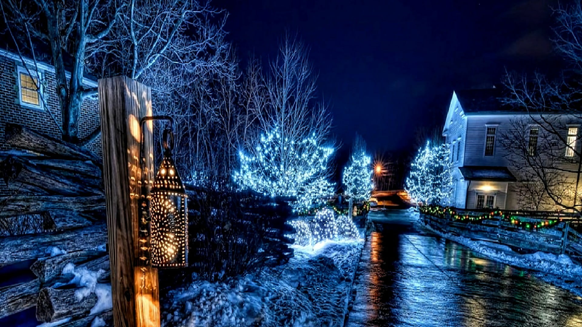nature xmas winter christmas night decoration 2k