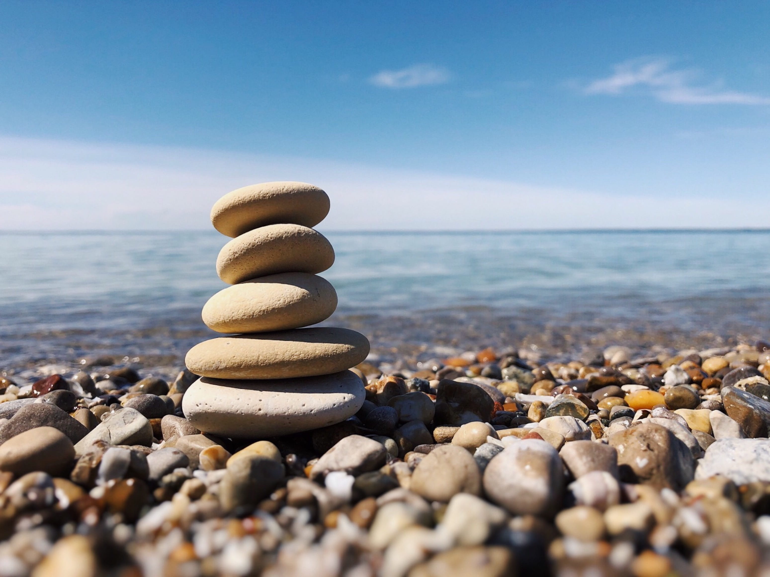 rock balance stacked zen harmony tranquil relax beach 2k