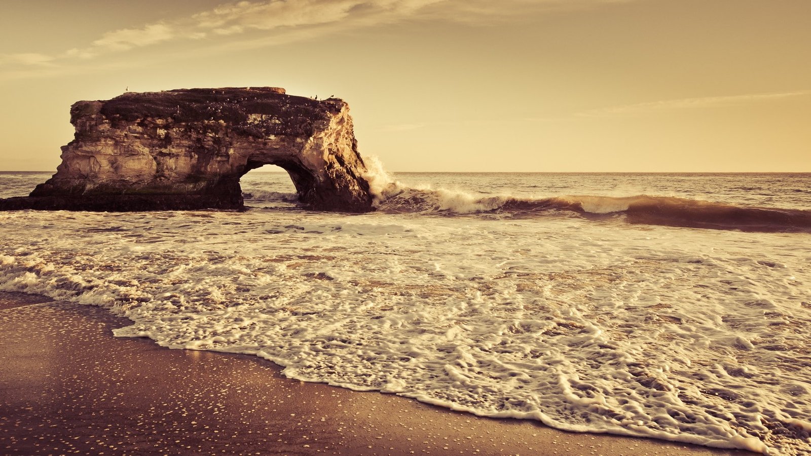sunsets beach waves sepia pakistan karachi Nature Beaches HD Art 2k