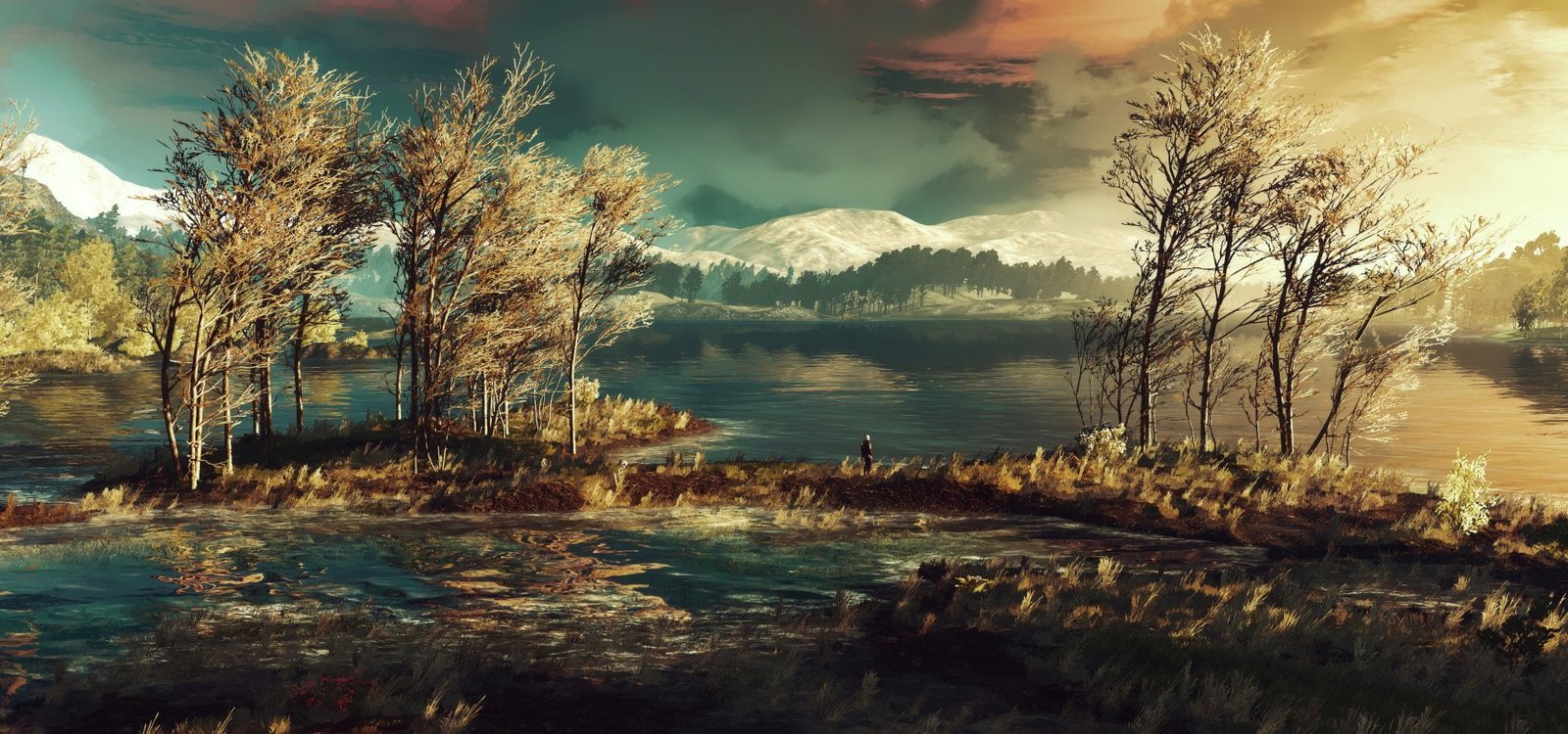 The Witcher 3 Wild Hunt Geralt of Rivia Landscape 2k