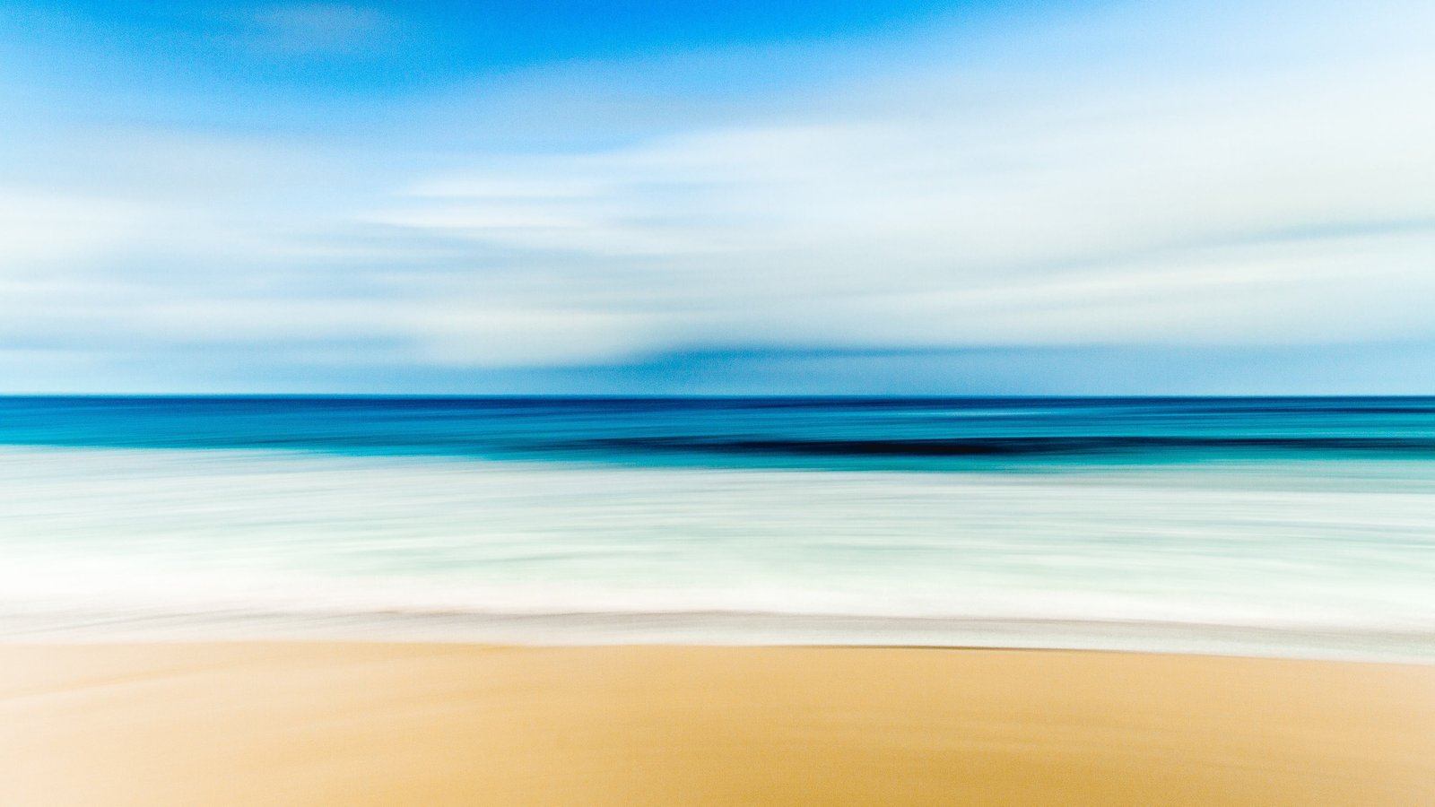 seashore water nature beach horizon long exposure cyan 2k