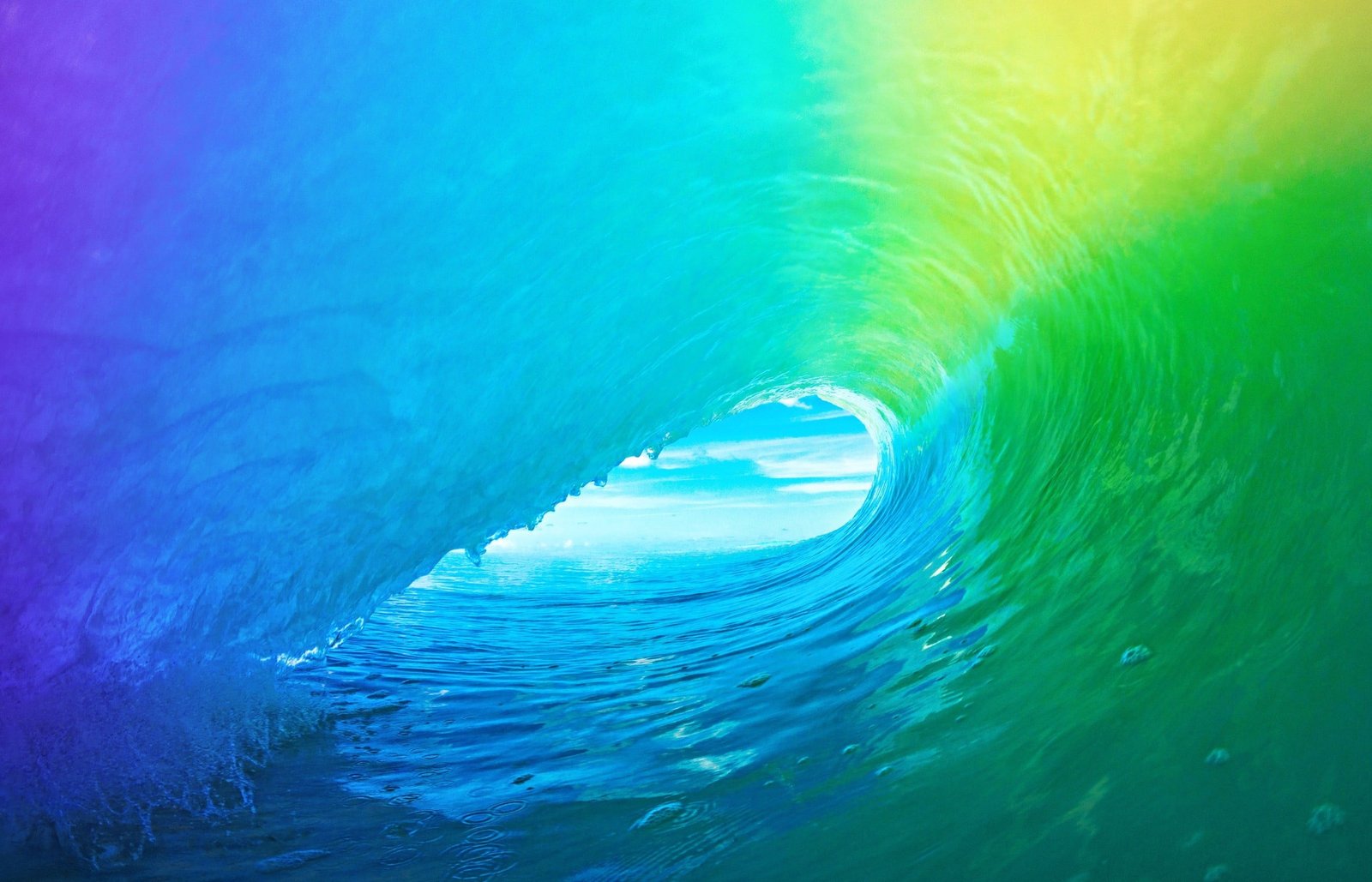 multicolored ocean wave wallpaper iPad iPhone colorful water 2k