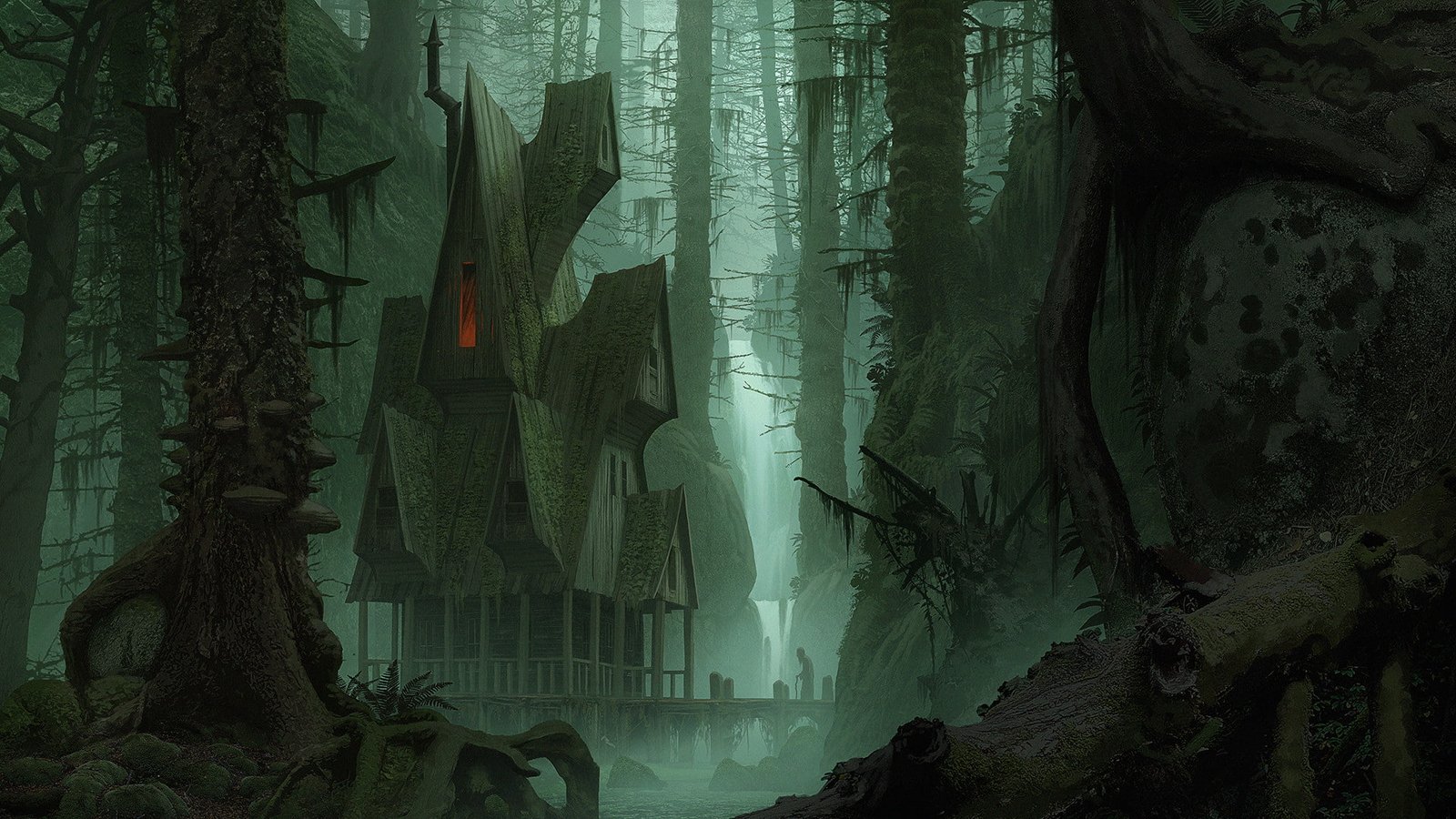 landscape artwork digital art fantasy trees 2k
