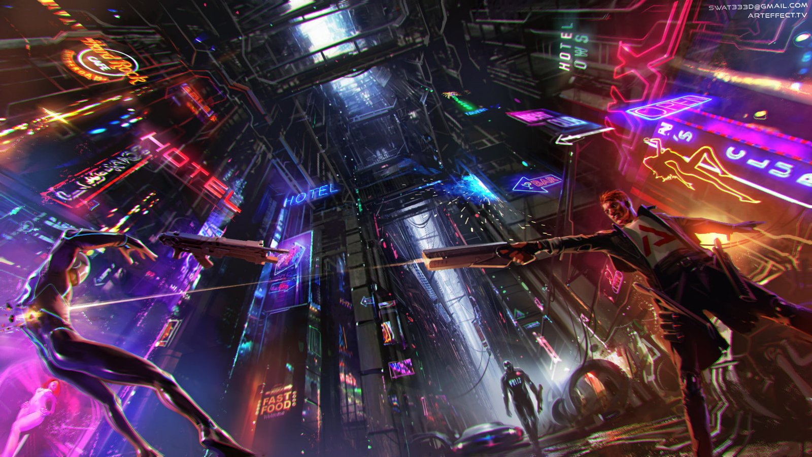artwork digital art concept apocalyptic cyberpunk science fiction 2k