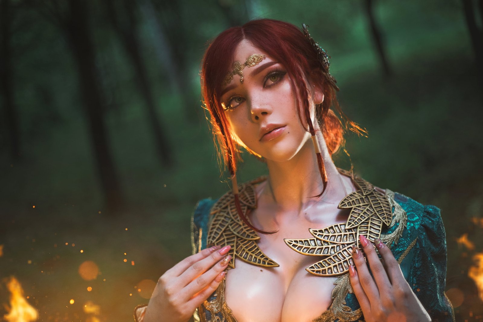 Sayathefox women model redhead tiaras freckles cosplay 2k