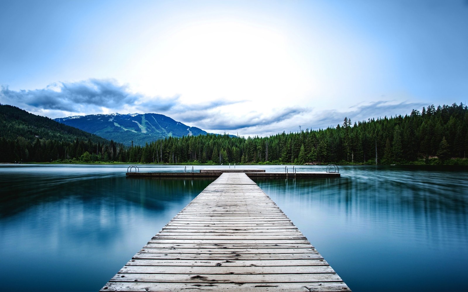 Whistler coast mountains dock Nature scenery HD Wa water lake 2k