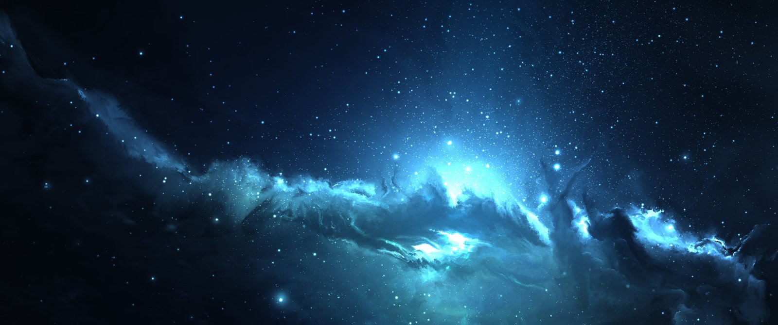 Astrophotography blue space ultrawide night star 2k