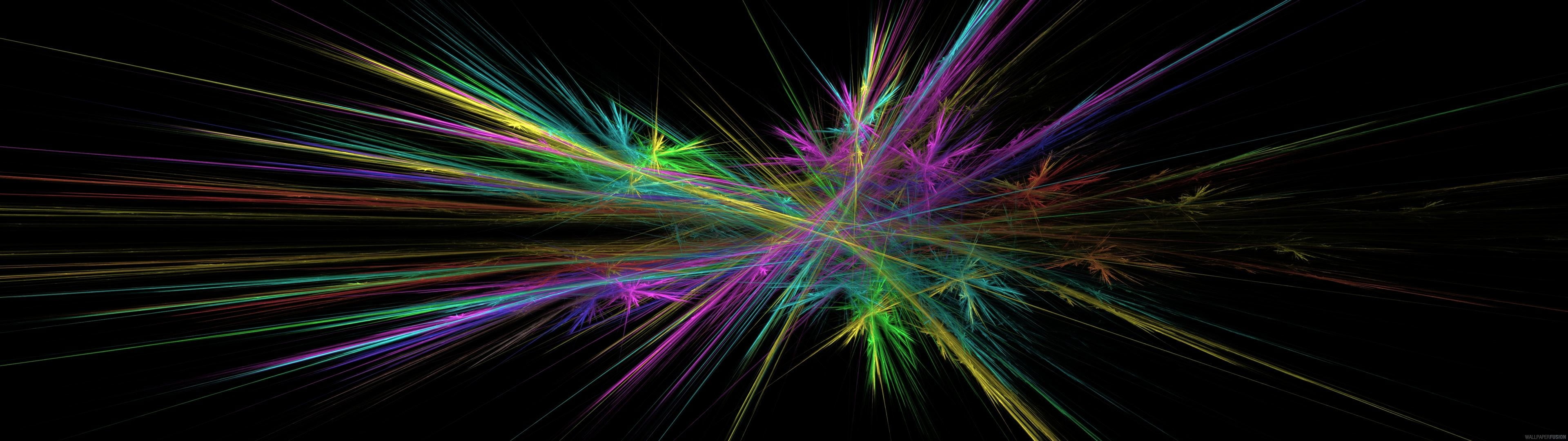 blue and purple digital wallpaper multiple display abstract 2k 4k