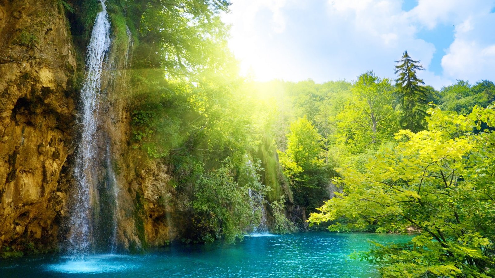 image HD nature scenery waterfall 2k