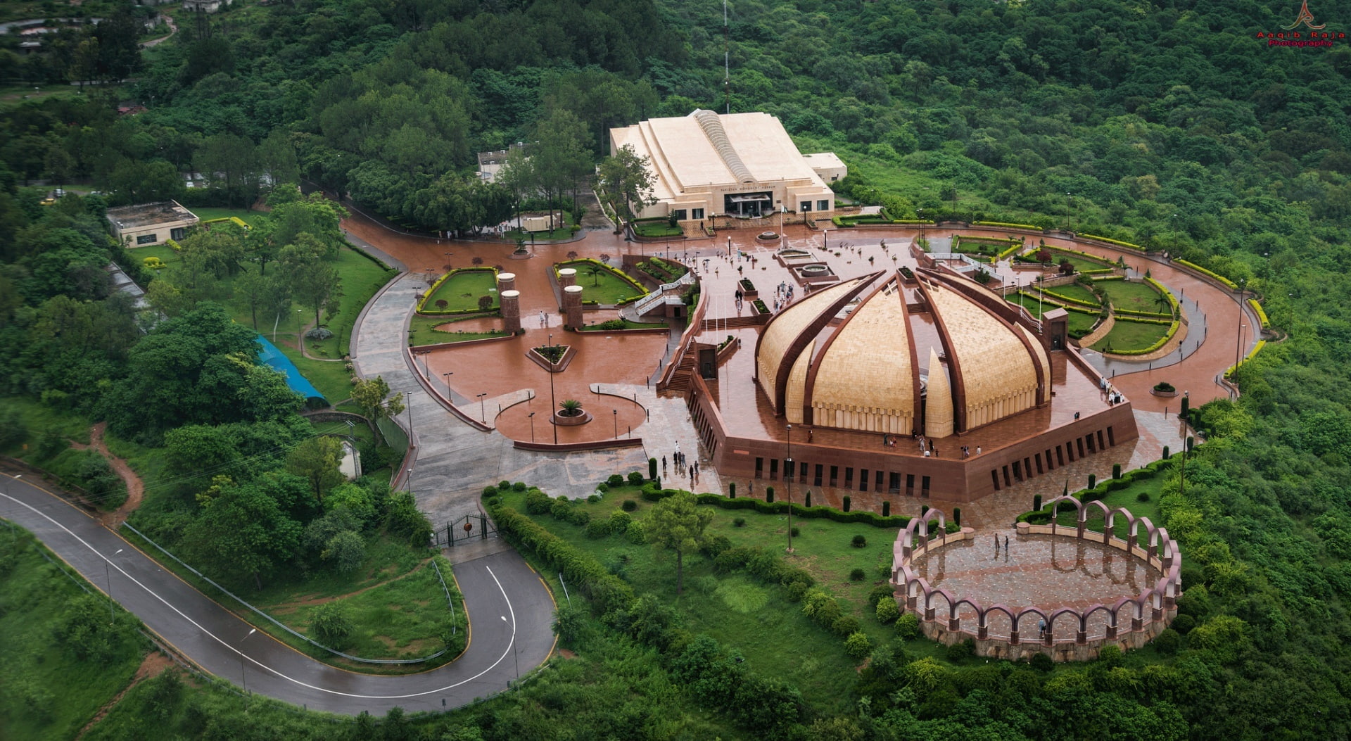 Pakistan Monument Museum Islamabad aerial photo of castle Asia 2k