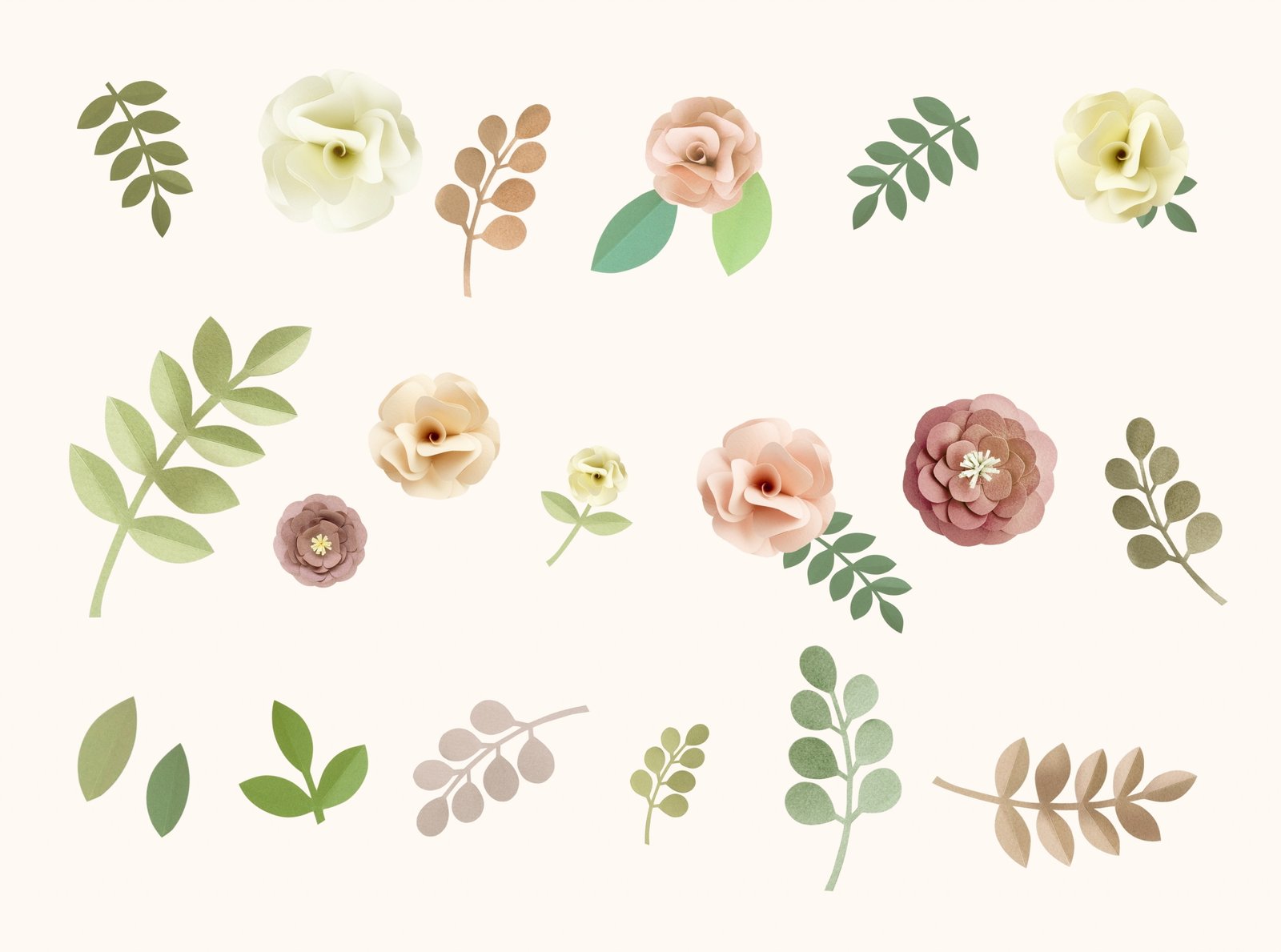 Pastel Floral Background Vintage Abstract Flowers Rose Design 2k 4k