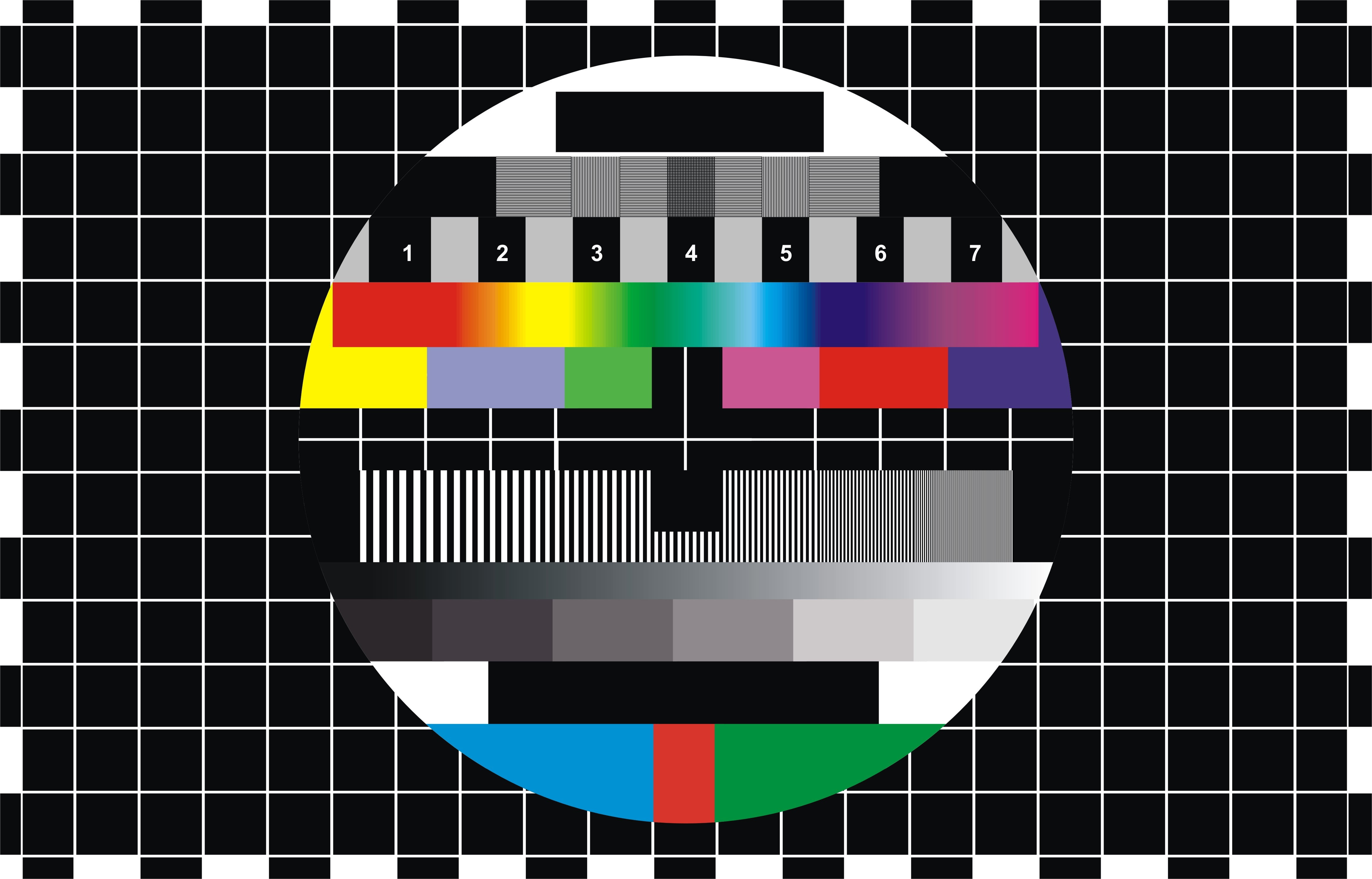 Philips PM television test pattern color paint rainbow 2k 4k 5k