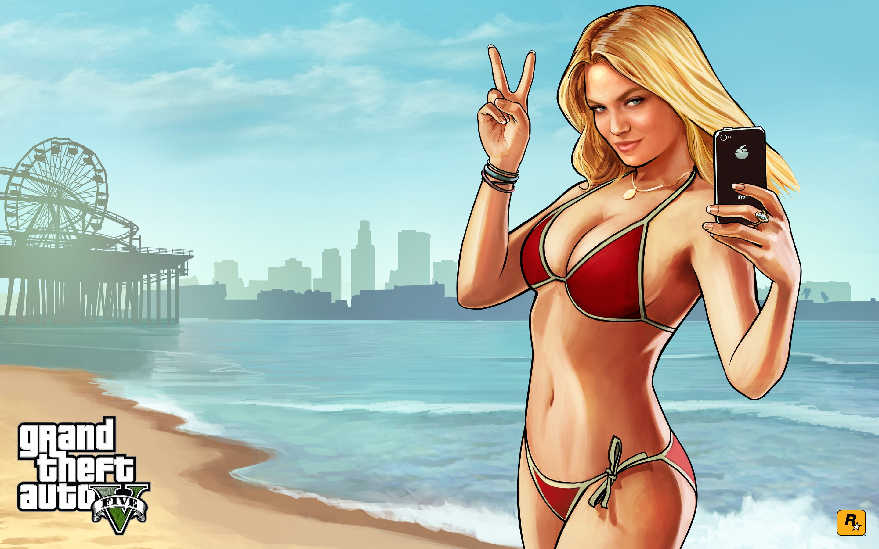 sea beach girl Los Angeles Grand Theft Auto V Santa Maria 2k