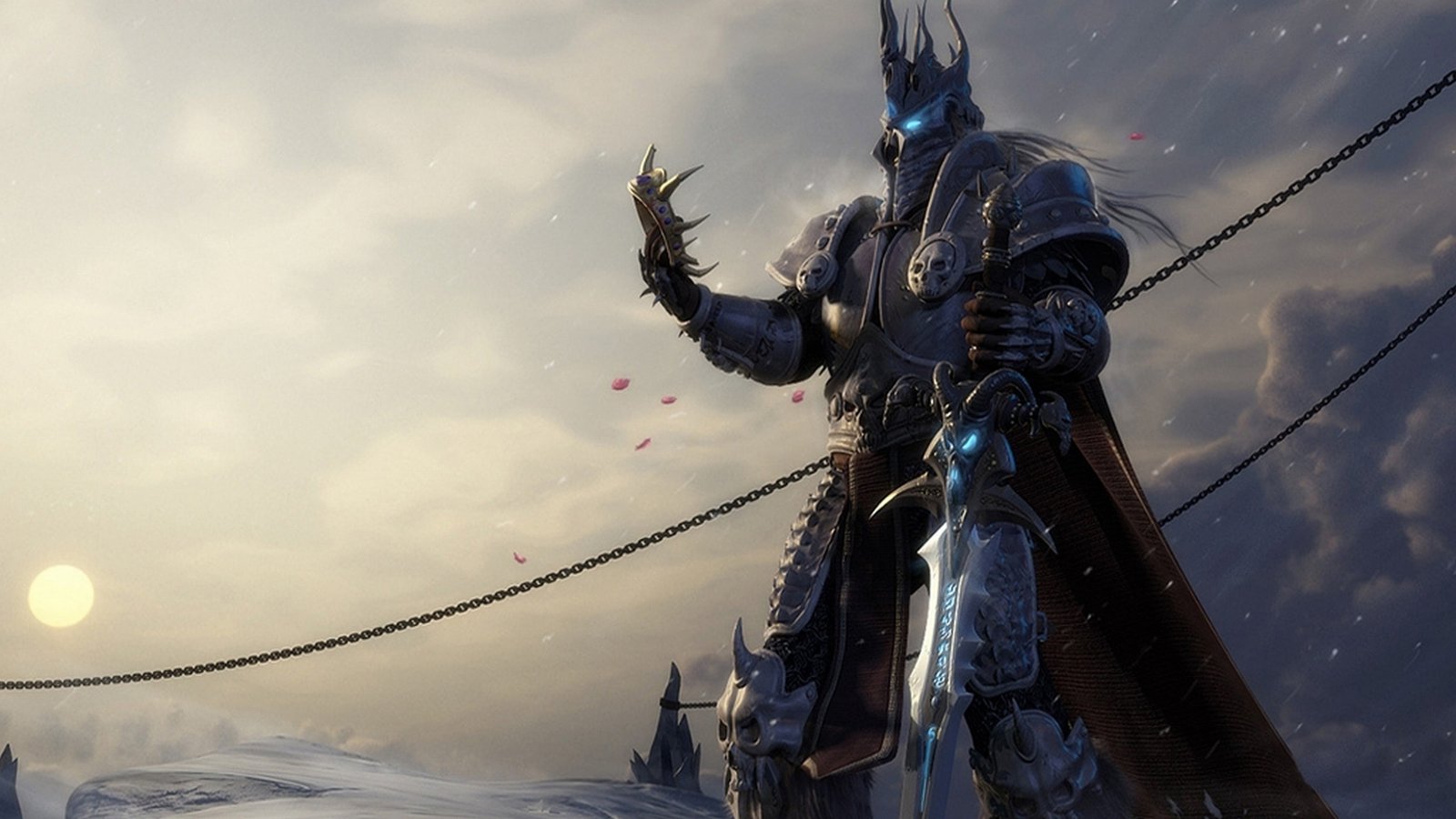 knight holding sword digital wallpaper The Lich King 2k 4k