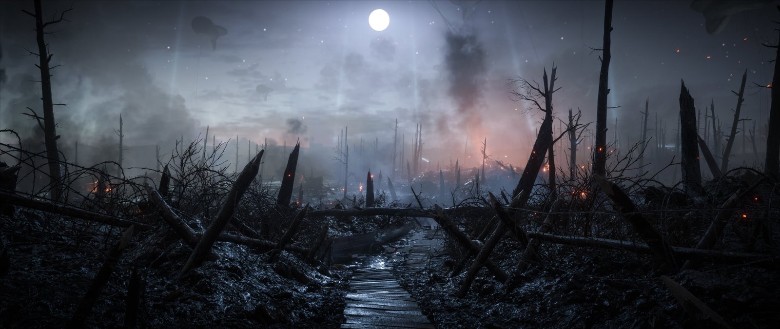 landscape war digital art PC gaming Battlefield 1 video games 2k