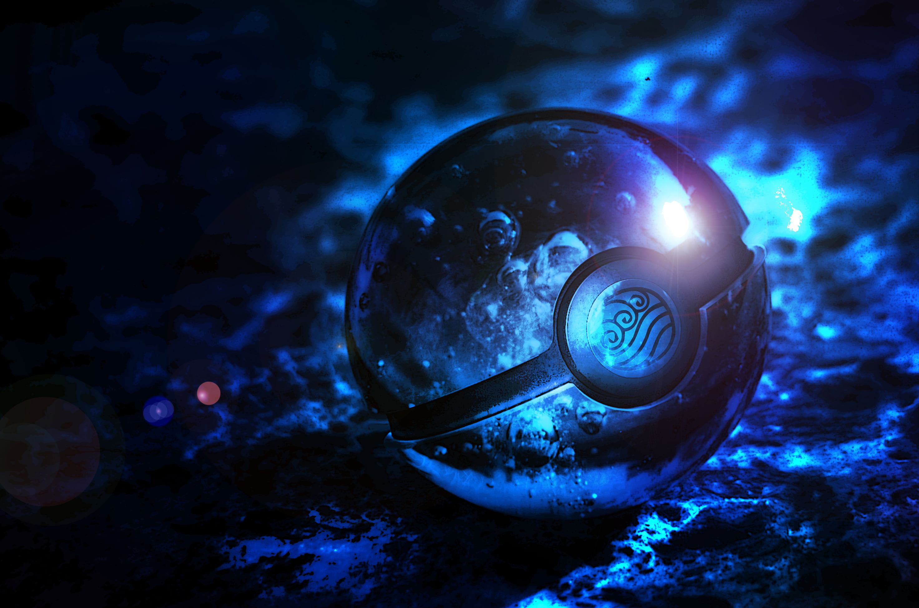 blue Pokemon Pokeball digital wallpaper Pok Balls art 2k