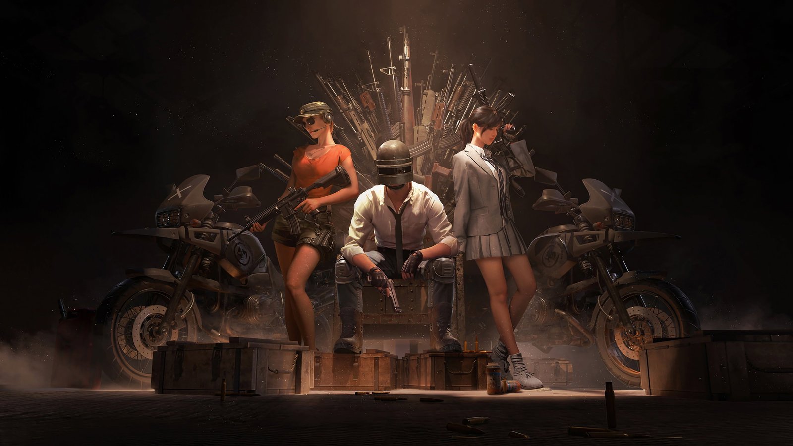 gun game bike girls man weapons rifle machine PUBG 2k 4k