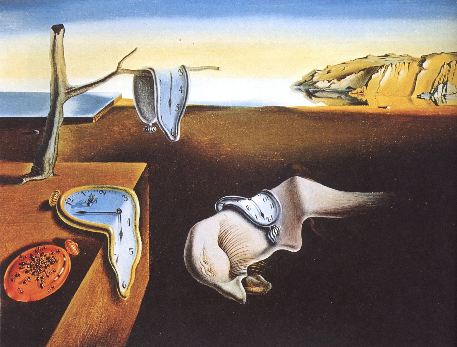 The Persistence of Memory by Salvador Dali artwork painting 2k