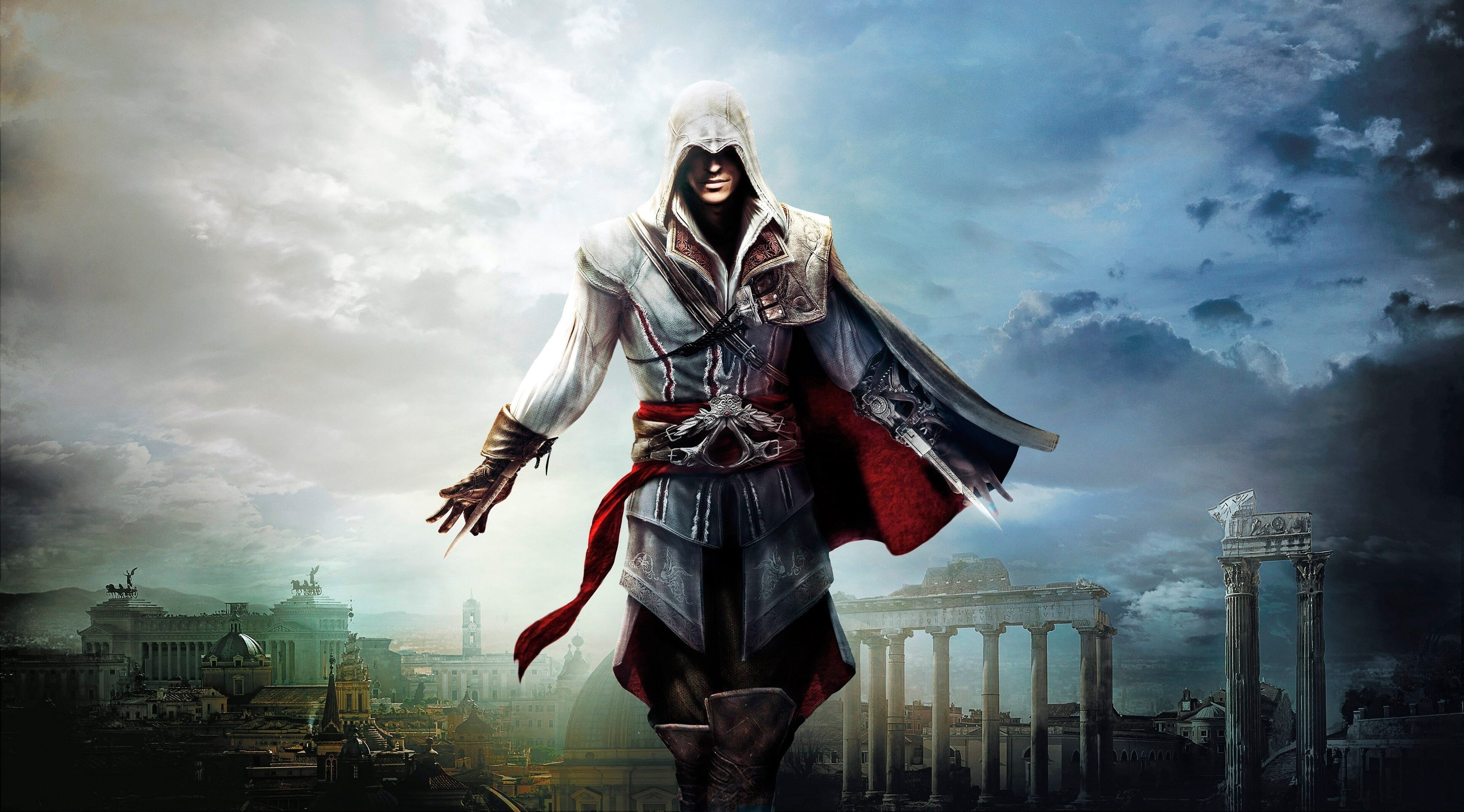 assassins creed the ezio collection sky one person cloud 2k 4k