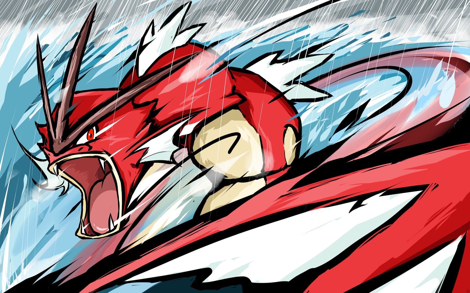 Pokemon Gyarados illustration ishmam Pok mon Shiny 2k