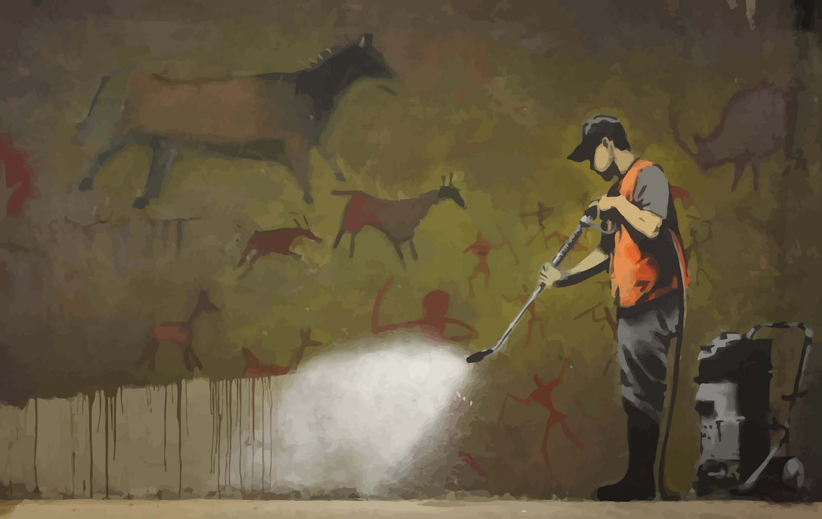 street art Banksy graffiti occupation real people one person 98 2k 4k 5k