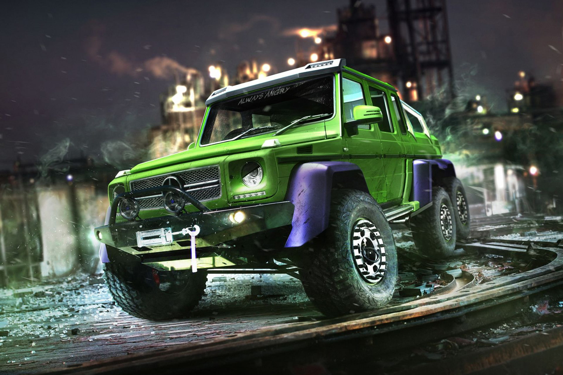 auto Hulk Superheroes Marvel The Mercedes Benz AMG 2k